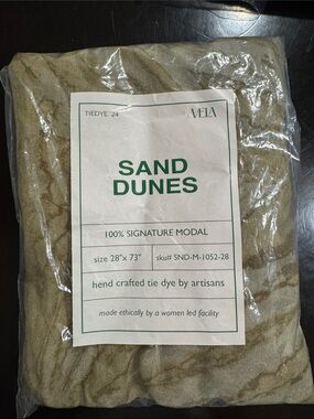 Vela Sand Dunes Modal Tie-Dye Wrap - Sand